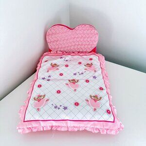 BUILD A BEAR HEART SHAPED BED WITH BLANKET COVERLET COMFORTER